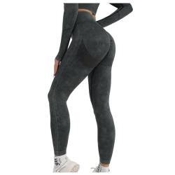 Getervb Sports Leggings Damen Scrunch Butt Leggings Push Up Boot Seamless High Waist Leggings Blickdichte für Gym Yoga Laufhose Lang von Getervb