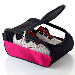 Getfitsoo Golf-Schuhtasche, Golf-Schuhtaschen, Herren/Damen, Outdoor-Reißverschlusstaschen, mit Belüftung, Sportschuhe, Tasche, Reise-Schuhbeutel, Rose, 13.38-inch x 9-inch x 5.51-inch von Getfitsoo