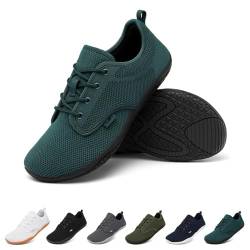 Geweo Barfußschuhe Herren Barfuss Schuhe Damen Breite Barfussschuhe Barfuß Sneaker Barefoot Shoes Minimalistische Straßenlaufschuhe Fitnessschuhe Laufschuhe Gym Sport Sommer, Grün 37 EU von Geweo