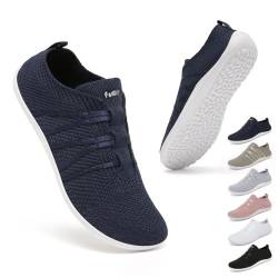 Geweo Hausschuhe Herren Damen Barfußschuhe Gymnastikschuhe rutschfest Leichte Bequem Slip on Laufschuhe Turnschläppchen Hüttenschuhe Sockenschuhe Dunkelblau 41EU von Geweo