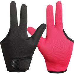 Hitzebeständige Handschuhe 2 Paar Professionelle Lockenstab Handschuhe 3 Finger Friseur Handschuh Haarfärbemittel Hitzeschutz Handschuh Wiederverwendbare Handschuhe (Schwarz, Rosarot) von Geyoga