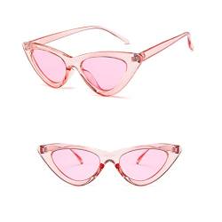 Ggpyyon Vintage Katzenauge Sonnenbrille Damen,Retro 90er Cateye Sonnenbrille für Damen Herren(Rosa) von Ggpyyon