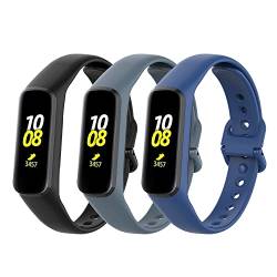 Gheper Bands Kompatibel mit Samsung Galaxy Fit E SM-R375 Smartwatch Soft Silikon Ersatz Uhrenarmbänder Fitness Sportbänder für Damen Herren, 3 STÜCKE von Gheper