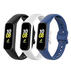 Gheper Bands Kompatibel mit Samsung Galaxy Fit E SM-R375 Smartwatch Soft Silikon Ersatz Uhrenarmbänder Fitness Sportbänder für Damen Herren, 3 STÜCKE von Gheper