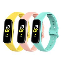 Gheper Bands Kompatibel mit Samsung Galaxy Fit E SM-R375 Smartwatch Soft Silikon Ersatz Uhrenarmbänder Fitness Sportbänder für Damen Herren, 3 STÜCKE von Gheper