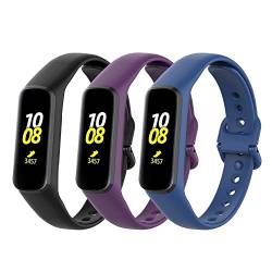 Gheper Bands Kompatibel mit Samsung Galaxy Fit E SM-R375 Smartwatch Soft Silikon Ersatz Uhrenarmbänder Fitness Sportbänder für Damen Herren, 3 STÜCKE von Gheper