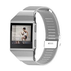 Gheper Metallband Kompatibel mit Fitbit Ionic Mesh Woven Edelstahl Smartwatch Armband Armbänder Ersatzarmband von Gheper