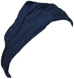 Gheri Elastisches Hippie-Bandana-Stirnband aus Baumwolle, einfarbig, Schlichtes Marineblau von Gheri