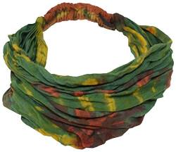 Gheri Haarreif aus Baumwolle, nepalesisch, Batik, Hippie, bunt, Kopfband, Grüne Spirale, 1 count (Pack of 1) von Gheri