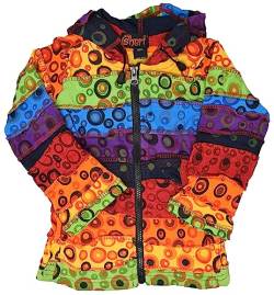 Gheri Mädchen-Jacke, farbenfroher Regenbogen-Blasendruck, psychedelisch, für Kinder, Festival, Sommer, Fee, 5–6 Jahre von Gheri