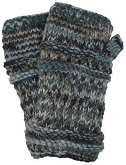 Wolle Kabel Gestrickt Mehrfarbig Fleece Gefüttert Warm Fingerlos Handwärmer Fäustlinge Handschuhe F von Gheri