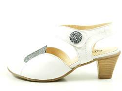 Ghibi A054 Schuhe Damen Sandalen Sandaletten, Größe:38.5 EU, Farbe:Weiß von Ghibi