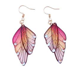 Schmetterlingsflügel Ohrringe | Schmetterling Braut Ohrringe | Tropfenohrringe für Frauen, Schmetterlingselement-Accessoires für Erwachsene Ghirting von Ghirting