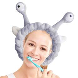 Ghjkldha Spa-Stirnband - Elastischer, flauschiger Schneckenaugen-Kopfreifen zum Waschen des Gesichts,Plüsch-Tier-Neuheit-Stirnbänder für Dusche und Bewegung, Spa-Yoga-Kopftuch für das Fitnessstudio zu von Ghjkldha