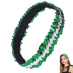 Schillerndes Stirnband – elastisches Pailletten-Haarband, glitzerndes Haar-Accessoire für Damen und Teenager, stilvolle Geschenke für modebewusste Menschen und Partyliebhaber von Ghjkldha
