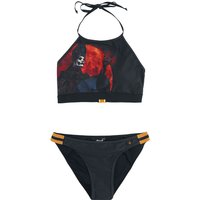 Ghost Bikini-Set - EMP Signature Collection - S bis L - für Damen - Größe M - schwarz/orange  - EMP exklusives Merchandise! von Ghost