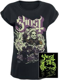 Ghost Fog YK - GITD Frauen T-Shirt schwarz M 100% Baumwolle Band-Merch, Bands von Ghost