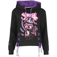 Ghost Kapuzenpullover - EMP Signature Collection - S bis XL - für Damen - Größe L - schwarz/lila  - EMP exklusives Merchandise! von Ghost