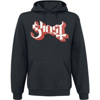 Ghost Kapuzenpullover - Red Logo - S bis 3XL - für Männer - Größe L - schwarz  - Lizenziertes Merchandise! von Ghost