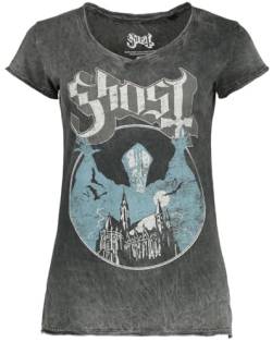 Ghost Opus Frauen T-Shirt grau L 100% Baumwolle Band-Merch, Bands von Ghost