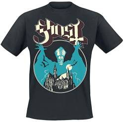 Ghost Opus Männer T-Shirt schwarz L 100% Baumwolle Band-Merch, Bands von Ghost