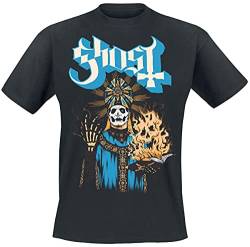 Ghost Papa Book Männer T-Shirt schwarz L 100% Baumwolle Band-Merch, Bands von Ghost