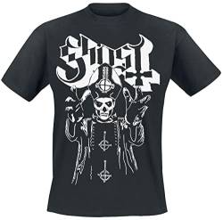 Ghost Papas Wrath Männer T-Shirt schwarz L 100% Baumwolle Band-Merch, Bands, Totenköpfe von Ghost