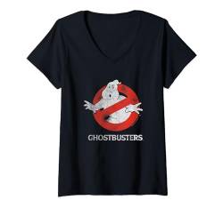 Ghostbusters Das Emblem Geisterlogo T-Shirt mit V-Ausschnitt von Ghostbusters