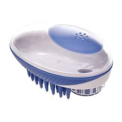 Ghulumn Pet 2-in-1 Haustier Massage Kamm Silikon Haustier Dusche Haar Pflege Reinigung Werkzeug Blau von Ghulumn