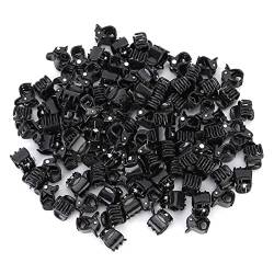 Mini-Haarspangen, 100 Stück, Schwarze Mini-Clips aus Kunststoff, Vielseitige Kleine Krallenklammern für Haar- und Bekleidungszubehör, Schwarz von Ghzste
