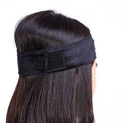 Verstellbares Samt-Perückengriff-Haarband-Stirnband Wiggery Accessery (Schwarz) von Ghzste