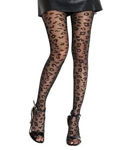 Gi&Gi Damen-Strumpfhose Vealti Muster Tier Leoparden 20 Denari extra Komfort Gute Qualität Made in Italy Nr. 1307, Leopard, M von Gi&Gi