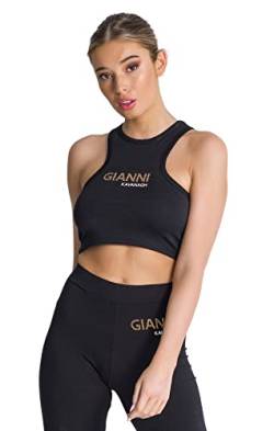 Gianni Kavanagh Damen Black Gianni Crop Top T-Shirt, schwarz, Small von Gianni Kavanagh