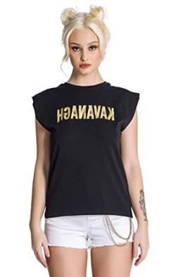 Gianni Kavanagh Damen Black Reverse Top T-Shirt, schwarz, X-Large von Gianni Kavanagh