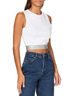 Gianni Kavanagh Damen White Silver Sunrise Crop Top Unterhemd, weiß, X-Small von Gianni Kavanagh