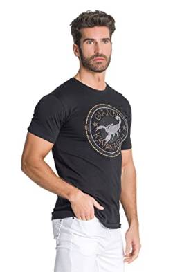 Gianni Kavanagh Herren Black Carats Crystals Tee T-Shirt, schwarz, M von Gianni Kavanagh