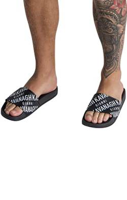 Gianni Kavanagh Herren Black Logomania Sliders Slide Sandalen, Schwarz, 40 EU von Gianni Kavanagh