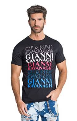 Gianni Kavanagh Herren Black Signs GK Tee T-Shirt, schwarz, XS von Gianni Kavanagh