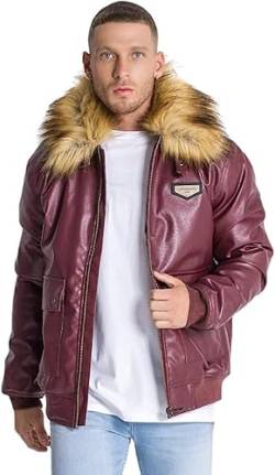 Gianni Kavanagh Herren Burgundy Bliss Aviator Jacket, Weinrot, Large von Gianni Kavanagh