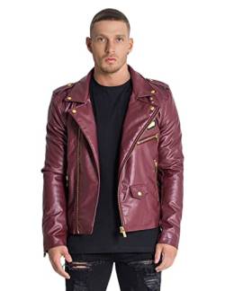 Gianni Kavanagh Herren Burgundy Opulence Biker Jacket Mantel, Weinrot, XS von Gianni Kavanagh