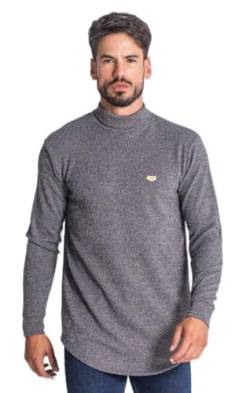 Gianni Kavanagh Herren Grey Core Turtleneck Medal Sweater Polo-Pullover, grau, Small von Gianni Kavanagh