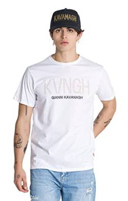 Gianni Kavanagh Herren White Acronym Studs Tee T-Shirt, weiß, XL von Gianni Kavanagh