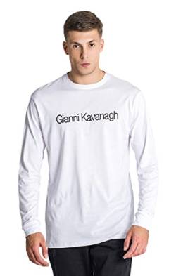 Gianni Kavanagh Herren White Essential Maxi Longsleeve Tee T-Shirt, White, von Gianni Kavanagh