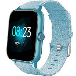 Giaogor Armband Kompatibel für Blackview R3Pro, Nylon Strick Replacement Uhrenarmband für Blackview R3 Pro Smartwatch (Blau) von Giaogor