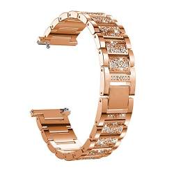 Giaogor Armband Kompatibel für Fossil Gen 5e Damen Smartwatch, Damen mit Diamant Premium Edelstahl Bracelet Gurt für Fossil Damen Touchscreen Smartwatch 5E (Roségold) von Giaogor