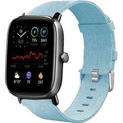 Giaogor Armband Kompatibel für GTS 2 Mini, Nylon Strick Replacement Uhrenarmband für Amazfit GTS 2 Mini/GTS 2 Smartwatch (Blau) von Giaogor