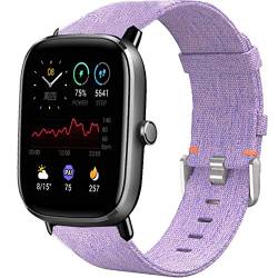 Giaogor Armband Kompatibel für GTS 2 Mini, Nylon Strick Replacement Uhrenarmband für Amazfit GTS 2 Mini/GTS 2 Smartwatch (lila) von Giaogor