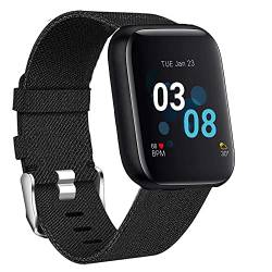 Giaogor Armband Kompatibel für iTouch Air 3, Nylon Strick Replacement Uhrenarmband für iTouch Air 3 Smartwatch (Schwarz) von Giaogor