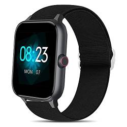 Giaogor Armband Kompatibel mit Blackview R3Pro, Einstellbar Stoff Armbänder, Weich und Dehnbar Elastizität Ersatzband für Blackview R3 Pro Smartwatch (schwarz) von Giaogor