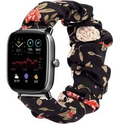 LvBu Armband Kompatibel mit GTS 2 Mini, weiche Haargummis Uhrenarmband für Amazfit GTS 2 Mini/GTS 2 Smartwatch (Blumen) von Giaogor